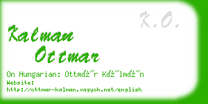 kalman ottmar business card